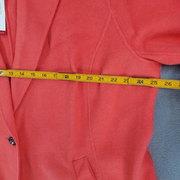 New Talbots Beautiful & Soft Pink Wool Double Faced Flannel Coat 20W 2X Jacket - Picture 7 of 8